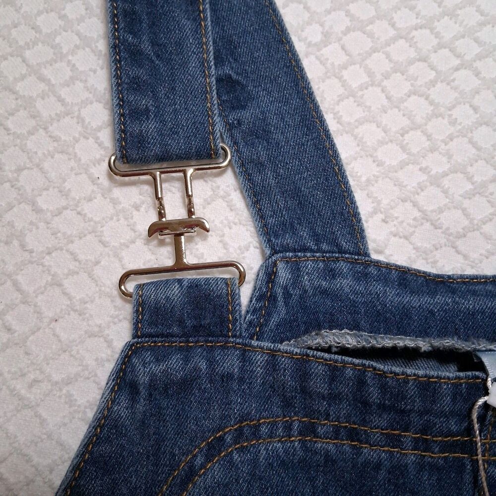 NWT Denim Overall Mini Dress Women's Sz M Casual Relaxed Fit Country Ranch Farm - Picture 9 of 11